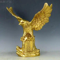 SHUN brass copper Grand exhibition Eagle Fortune Thousand miles King Eagle office Decoration