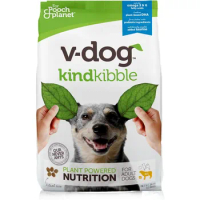 Vegan Kibble Dry Dog Food Plant Based Protein with Added Taurine for Sensitive Stomach and Skin Adult Dog Food