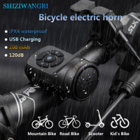 Bike USB Charging Horn Bicycle Electric Bell MTB Mountain Bike Warning Safety Ring Waterproof Bell Cycling Accessories