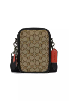 Coach Stanton Crossbody In Signature Jacquard Khaki/Black Multi CH097