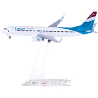 1:200 Scale Luxair 737-800 LX-LGV Plane Aircraft Airplane ABS Plastic Assembly Models Toys For Collection Gift