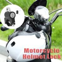 Universal Motorcycle Helmet Lock Bicycles Portable Security Anti-Theft Fixed Helmet Lockwith 2 Keys and Installation Tool