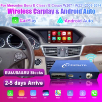 Wireless CarPlay for Mercedes Benz E-Class W212 E Coupe C207 2009-2014, with Android Auto Mirror Link AirPlay Car Play Functions