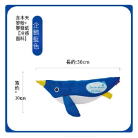 Petio-貓玩具潔齒磨牙木天蓼抱枕貓枕頭冷感面料-企鵝 藍色#K101362 