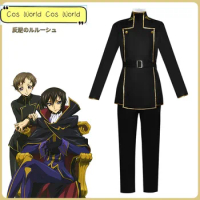 Anime Code Geass Cosplay Costume Lelouch of The Rebellion Lelouch Lamperouge Black Outfit Uniform Halloween Carnival Suit