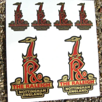 For 1Set RALEIGH Vintage style Head Cycle Bike GOLD Stickers