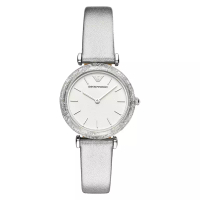 Emporio Armani [CLEARANCE MEI] Jam Tangan Wanita Emporio Armani Classic AR11124 White Dial Silver Le