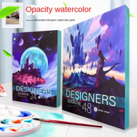 SUPER VISION Opaque Watercolor 48 color 24 color Tube Color Illustrator Watercolor paint set in tube