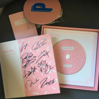 TWICE autographed signed with pen 2016 mini2nd album PAGE TWO PINK Version