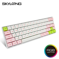 SKYLOONG SK68 Wireless Bluetooth Mechanical Keyboard Gaming Keyboard Hot Swappable ABS Keycaps Detachable Cable for Win Mac