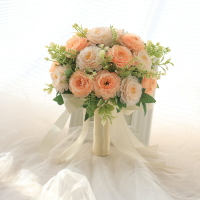 【免運/可開票】擺件 仿真花 手捧花 手捧花新娘結婚韓式婚禮花球婚紗照捧花假花伴娘拍照道具花束仿真C15