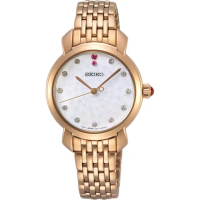 【SEIKO 精工】CS系列施華洛世奇晶鑽女錶-29.2mm 520禮物 送禮(6N01-00F0K SUR624P1)