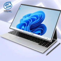 2024 New 14 inch YOGA Multi Form Touch Screen RGB Keyboard Windows 10 Celeron N95 16GB RAM Portable 2 in 1Tablet Laptop