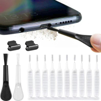 Charging Port Dust Plug for iPhone 14 Pro Max iPad Airpods Cleaner Kit Computer Keyboard Mobile Phone Cleaner Tool Cleaner Brush