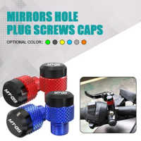 Mototcycle Accessories CNC Mirror Hole Plug Screws Bolts Cover Caps FOR YAMAHA MT09 MT 09 MT-09 2013-2018 2019 2020 2021 2022