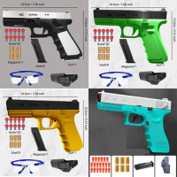 Black Glock Automatic Shell Ejection Soft Bullet Toy Gun G18 Airsoft Pistol Armas Children CS Shooting Weapons Gun Toy for Boys