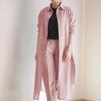 PROMO Setelan Long Tunik Lucia Set Wanita Terbaru Bahan Polo Linen Model Kekinian Lucia Set Linen On