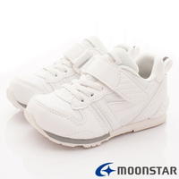 日本月星Moonstar機能童鞋HI系列寬楦頂級學步鞋款2121PL1白(中小童段)