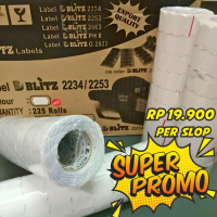 Sticker Numbering 9 Digit 2663 Putih | Kertas Roll Paper Textile Garment