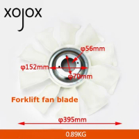 XOJOX For Forklift accessories fan blade S4S-91202-17400/ Mitsubishi S4S large hole 10 pieces of fan blade large hole high qu