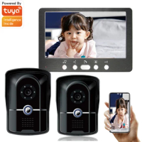 7 Inch Tuya Video Doorbell WiFi Outdoor Door Bell Waterproof Intercom Smart Home Wired Door Phone Camera