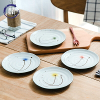 釉下彩創意陶瓷和風餐具日式餐具西餐平盤家用菜盤托盤牛排盤子