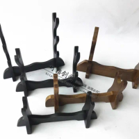 Japanese Samurai Katana Accesories, Horizontally Placed Mini Solid / Density Wood Board Stand Seat