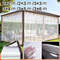 【ActressCYB】ผ้าใบกันแดดกันฝน 2x3x4x5x6m สีขาวใส หนาทนต่อ การสึกหรอ ผ้าใบกันฝ่น