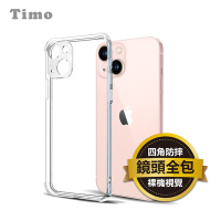 [Timo] iPhone 13/ mini / Pro/ Pro Max【鏡頭全包】四角防摔 透明矽膠手機保護殼