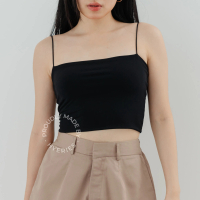 [ HYERIES ] Sora Crop Tank / Tanktop wanita tali kecil leher kotak / Tanktop tali spageti square nec