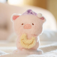 【ToysRUs 玩具反斗城】Toyzeroplus 罐頭豬LuLu 甜睡系列 - 晚安Lu毛絨掛件