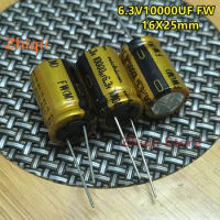 10pcs/20pcs 10000uF 6.3V Nichicon FW 6.3V10000UF 16x25mm Audio capacitor 10000UF/6.3V Gold shell New Genuine