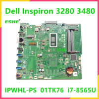 IPWHL-PS Motherboard For DELL Inspiron 3280 3480 AIO All-in-One Motherboard With i3 i5 i7 CPU 01TK76 0NN7HK 02MGDD 0N6DHR