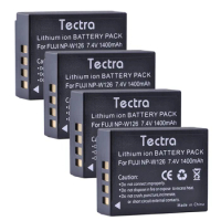 Tectra 4pcs 1400mAh NP-W126 NPW126 Battery for Fujifilm Fuji X-Pro1 XPro1 X-T1 XT1 XE1 HS30EXR X-E2S X-E3 NP W126 Battery