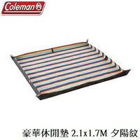 [ Coleman ] 豪華休閒墊 2.1x1.7M 夕陽紋 / 野餐地墊 海灘墊 沙灘墊 / CM-36156