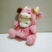Boneka Tedy Bear Costum Sapi Bulu Mawar Size Besar 65 Cm/ Boneka Jumbo