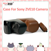PU Leather Case Cover Camera Bag for Sony ZVE10 Camera Accessories Protect Kit for Sony ZV-E10
