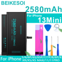 BEIKESOI High Capacity Phone Battery for iPhone 7 8 Plus X XR XS Max 11 12 13 Mini Replacement Battery for Apple With Tool