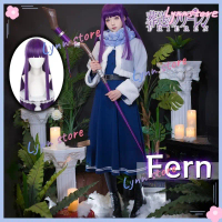 Ready to send! FRIEREN SEASON 2 Winter Fern cosplay costume includes scarf, wig, and cane.