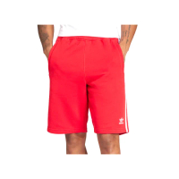 【adidas 愛迪達】OG 3-Stripes 男款 紅色 純棉 口袋 休閒 運動 短褲 IM9425