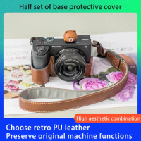 Handmade for Sony a6400 protective case a6700 camera cover base camera bag PU leather case accessories