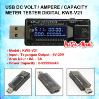Terjangkau Usb Dc Volt / Ampere / Capacity Meter Tester Digital