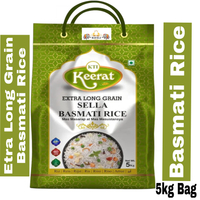 5Kg Keerat Sella Basmati Rice Extra Long Grain India
