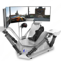 3 screen 6dof motion 4d car gaming chair racing motion platform driving simulator