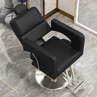 Luxury Hairdressing Chair Can Be Tilted Down Salon Furniture Professional Hair Cutting Recliner Perm Dyeing Lifting Swivel Chair