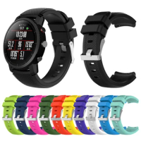 Silicone Bracelet For Amazfit GTR 47mm Wrist Strap For Xiaomi Amazfit Pace / Stratos 1 2 3 / GTR2 / GTR 2E/ GTR3 Pro Watchband