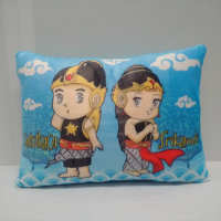 Bantal Kotak Wayang Gatotkaca & Srikandi Souvenir Khas Jogja Indonesia