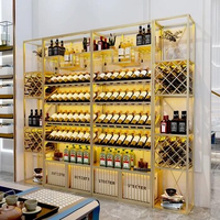 Cocktail Storage Bar Cabinet Commercial Wall Mounted Bottle Shelf Wine Cabinets Salon Corner Mueble Para Vino Kitchen Furniture