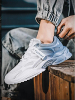 Sepatu Olahraga Pasangan Anti-Slip Bernapas dan Ringan Model Baru Musim Panas 2024, Desain Warna Gra