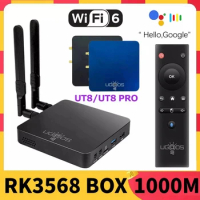 Original UGOOS UT8 PRO TV BOX Android 11.0 RK3568 Media Player DDR4 8GB RAM 64GB ROM WiFi6 1000M 4K UT8 Android 11 Set Top Box